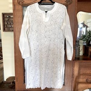 Embroidered Tunic Dress Cover Up